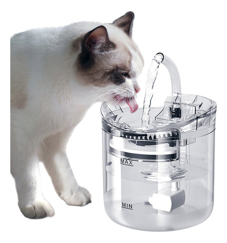 Bebedouro Fonte De Agua De Gato Cães Pet Alto Com Filtro Cor Transparente 127/220v