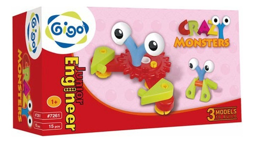 Juego Didactico Gigo Crazy Monsters 7261 Construccion Edu Cantidad De Piezas 15