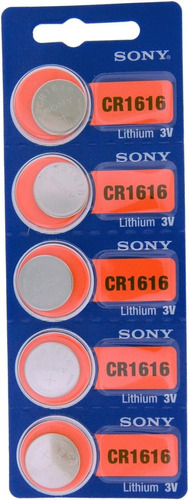 Batería Pila Cr1616 Sony Litio, 3v, Pack X 5