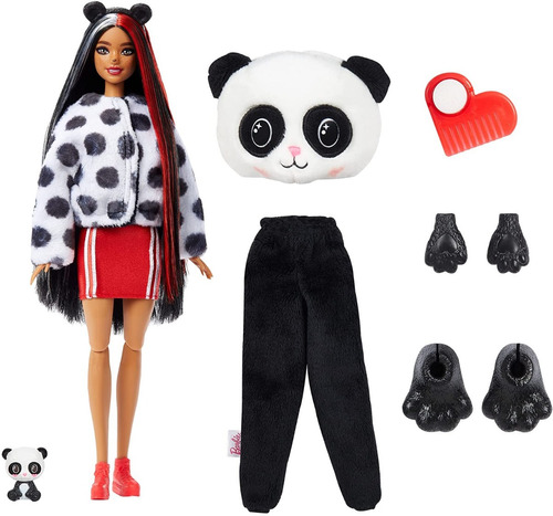 Imagen 1 de 8 de Barbie Cutie Reveral Conejo, Panda, Pandita