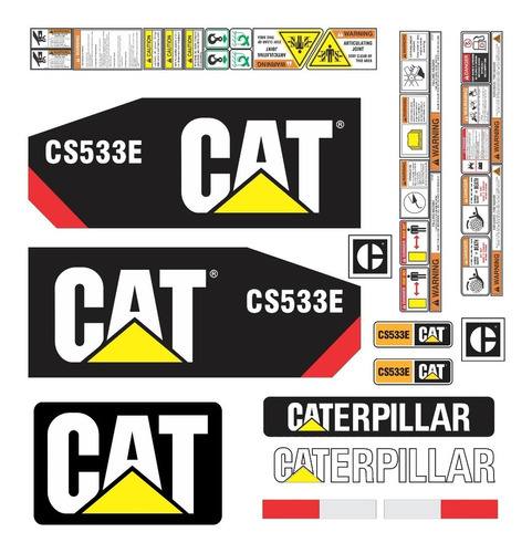 Calcomanías Caterpillar Cs533e Moderna Preventivos Originale