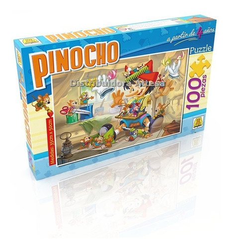 Puzzle 100 Piezas Implas Pinocho Alicia 3 Cerditos En Caja