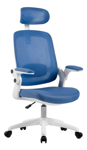 Cadeira De Escritório Ergonômica Azul Elements Astra