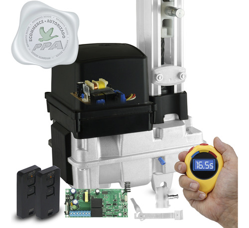 Kit Motor Bv 2m Trilho Alum 2 Control Portão Eletrônico 220v Ppa Home 2m Trilho