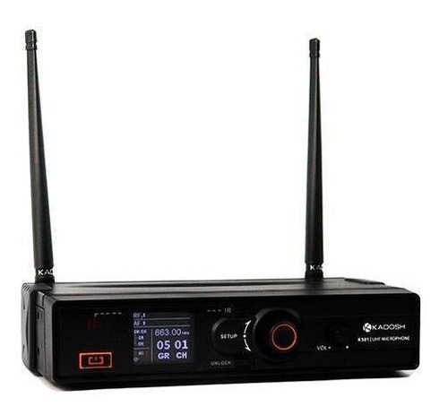 Microfone De Mão Sem Fio Kadosh K-501m K501m K 501m Uhf Cor Preto