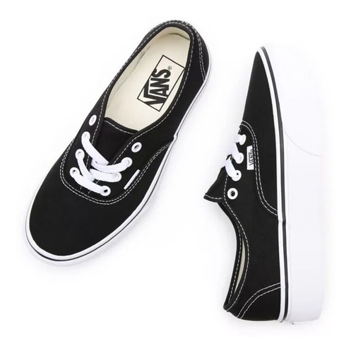 Imagen 5 de 9 de Zapatillas Vans Mod Authentic Plataforma Negra/blanco!!!