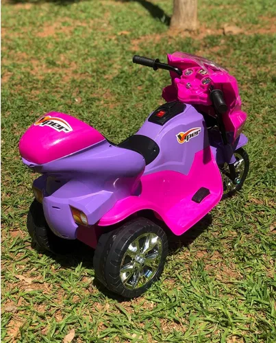 Mini Moto Elétrica Infantil Vermelha Triciclo Para Crianças - LCG