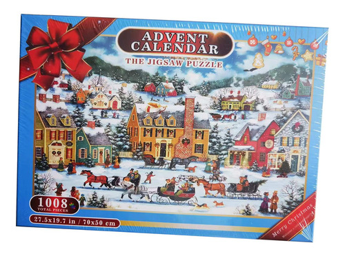 Rompecabezas Navideño De 1008 Piezas, Calendario De Casa