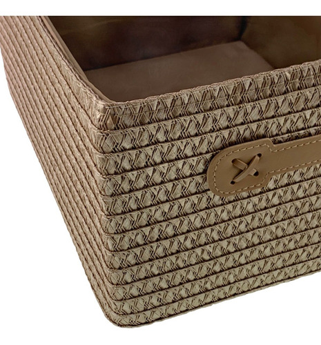 Imagem 4 de 9 de Cesta Decorativa Organizadora Conjunto 3 Pçs Cesto Multiuso