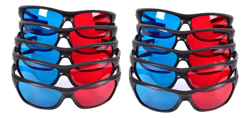 10x Lentes 3d Rojo Azul Cyan Anaglifo Tv Revistas Pc