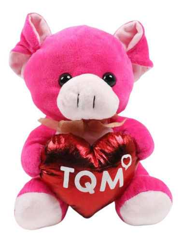 Peluche Animalitos Zoo Tqm 26 Cm Cochinito Rosa Blanco