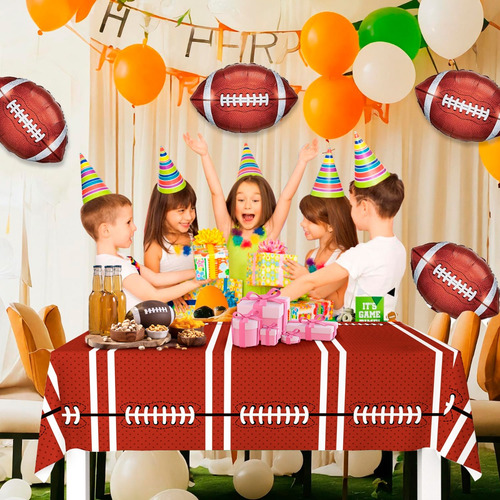 2pcs Fútbol Fiesta De Cumpleaños Mantel Decoración Tailgate