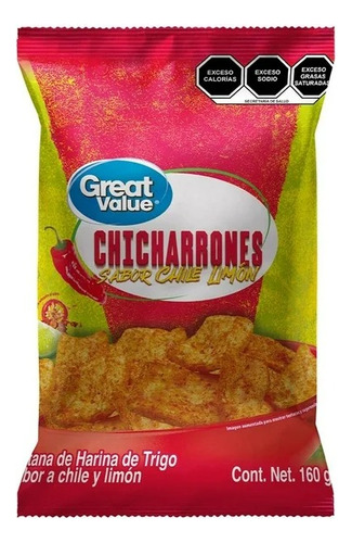 Botana De Trigo Great Value Chile Limón 160 G