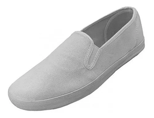 Zapatillas Sin Cordones De Lona Lf Wear Para Hombre, Blancas