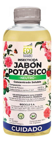 Jabón Potásico Ecomambo 500 Cc Bio Insecticida Ecologico