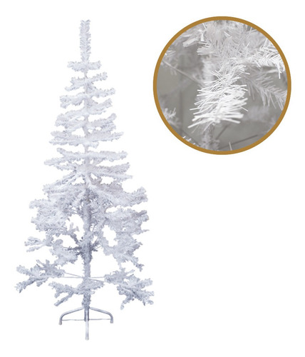 Árvore De Natal Pinheiro 150cm Branca 200 Galhos Decoração | Parcelamento  sem juros
