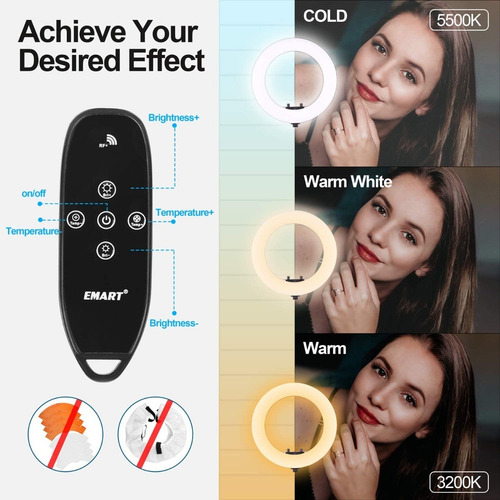 Lampara Para Maquillaje Anillo De Luz Led Con Soporte De Cel