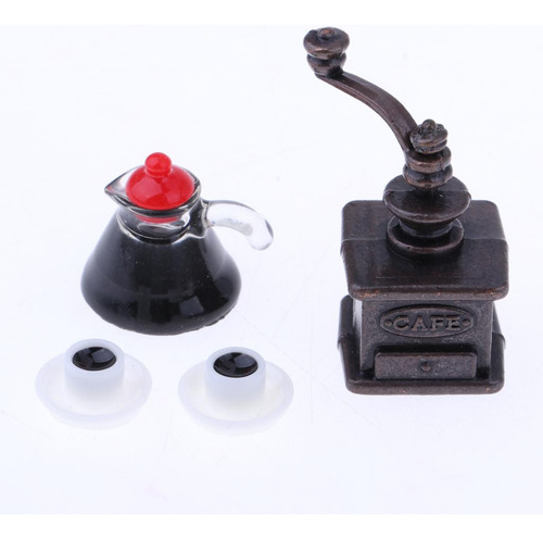 Cafetera Con Tazas De Cafetera Accesorios En Miniatura De