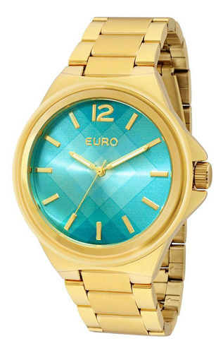 Relógio Feminino Euro Colors Eu2035yds/4v 45mm Aço Dourado