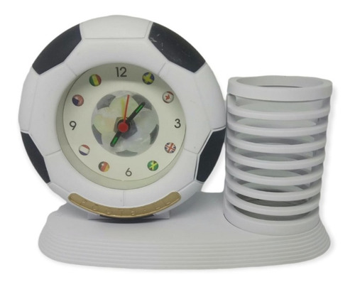 Reloj Balón De Fútbol Porta Lápiz