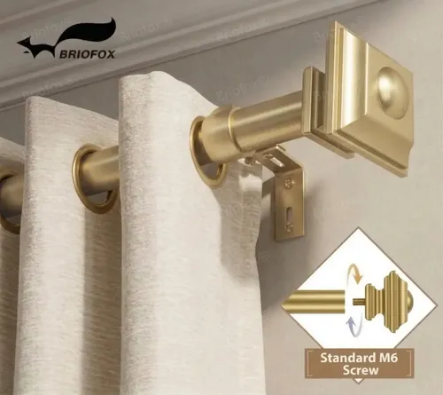 Kit Varão Cortina De 0.8 A 2.35m Suporte Para Cortina Varão Ajustável Extensível Kit Varão P/ Cortina Simples Sala Cor Dourado Cortina Completo Kit Completo De Varão F
