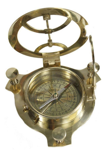 Brujula De Reloj De Sol Esfera De Sol De Laton Macizo