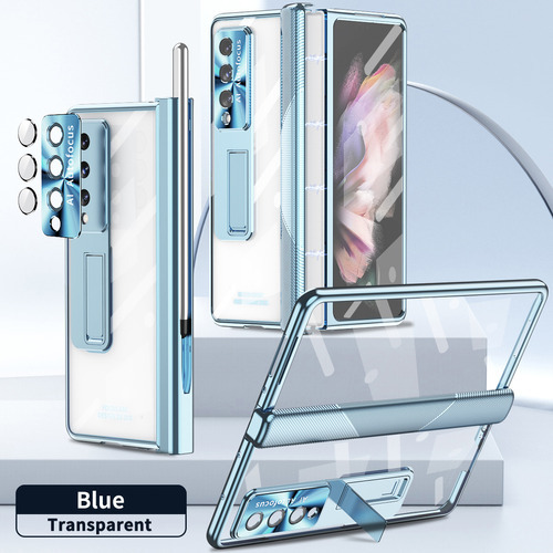 Funda Transparente Para Teléfono Samsung Galaxy Z Fold 3 Y 4 Color Transparent Blue For Galaxy Z Fold 4