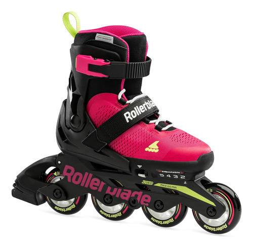 Microblade Kids Adjustable Fitness Inline Skate, Pink/light 