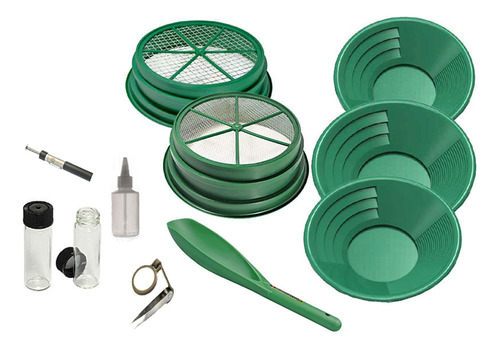 11 Piezas Prospectingminingpanning Kit 2 Clasificadores 3 Sa