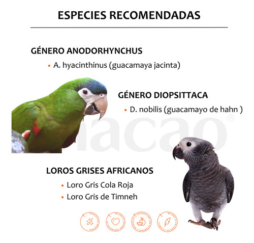 Alimento Para Guacamayas Y Loros Grises. Croquetas Macao 3kg