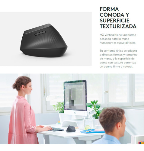 Imagen 5 de 10 de Combo Ergonómico Logitech: Teclado K860 + Mouse Mx Vertical