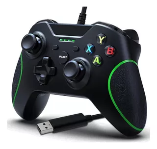 Control Alambrico Negro Compatible Con Xbox One / Pc