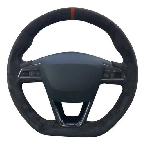 Cubierta Volante Coche Cosida Mano Para Asiento Leon Cupra