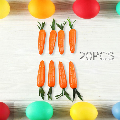 Para 20 Piezas Simulación De Zanahorias De Pascua, Mini