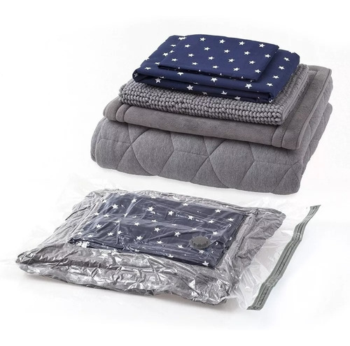 Kit 3 Saco Embalagem Vácuo Organizador Roupa 50x70 Com Bomba