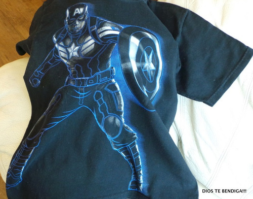 Capitan America Marvel Polera Autentica Ts