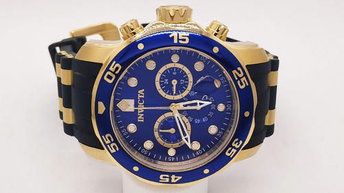 Reloj Hombre Invicta Pro Diver Dorado Azul Crono 17882