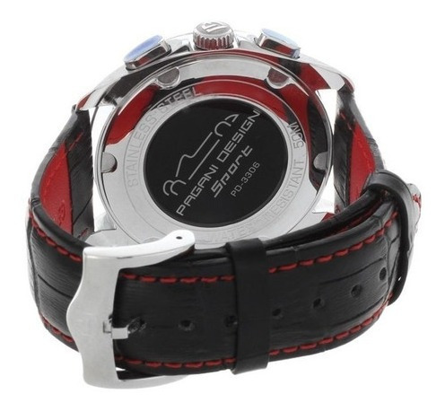 Relógio Pulseira De Couro Cronógrafo Pagani Design 3306