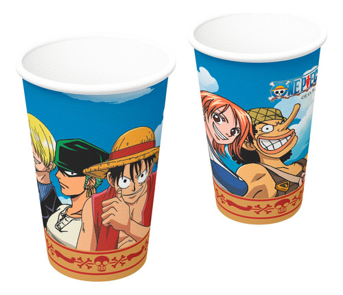 Copo De Papel Festa One Piece - 200 Ml - 8 Unidade