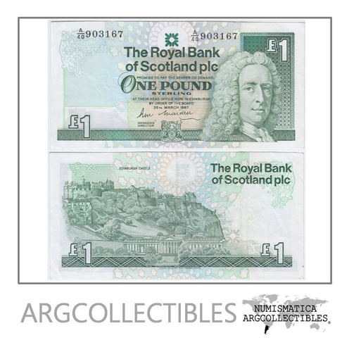 Escocia Billete 1 Pound Año 1987 P-346 Xf