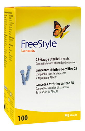 Lancetas Esteriles Freestyle Con 100 Piezas