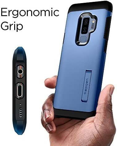 Funda Tough Armor Azul Spigen Para Galaxy S9 Plus, Protege