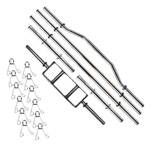 Kit 6 Barras Ocas 40cm, 1,20m E 1,60m + H 1,05m + W 1,20m Cor Prateado