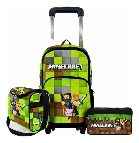 neutral ayudar psicología Minecraft Mochila - Combo Ruedas | MercadoLibre