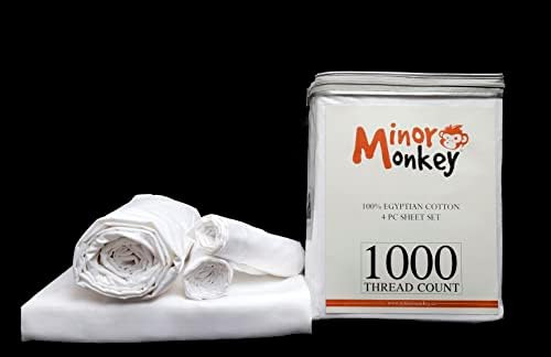 Minor Monkey Sábanas Queen 100% Algodón Egipcio ' Sábanas Ma