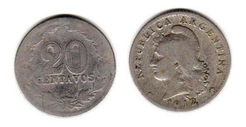 Moneda Niquel De 20 Centavos Año 1912 10 Dolares Catalogo
