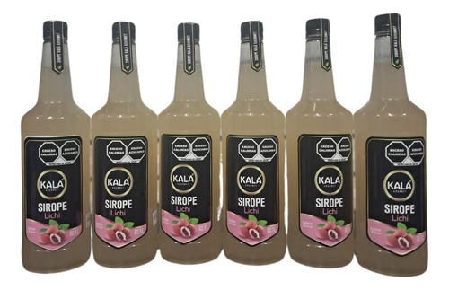 Jarabe Sirope Lichi Kala Gourmet 1 Litro 6 Piezas