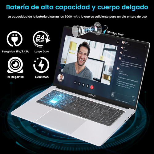 Laptop Intel I9 12900hk Ram 32gb Ssd 1t Mx550 Win 11 16in Color Plateado