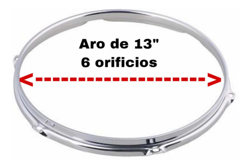 Aro Para Tom De 13 6 Orificios 1 Pieza