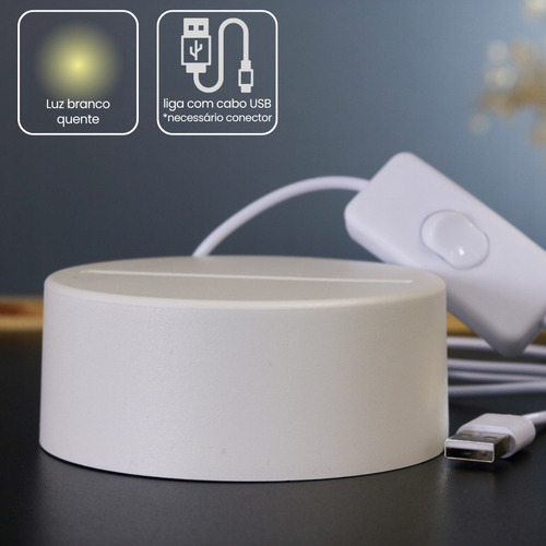 Luminária Poplumos Decoração De Quarto Arco Iris 19cm Led